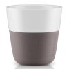 Espressokopje 80 ml, set van 2 stuks, met siliconencoating, grijs, Eva Solo