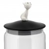 Voorraadbus voor kattenvoer MIOJAR 1,5 l, rood, glas, Alessi
