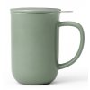 Theemok met infuser MINIMA 500 ml, met deksel, groen, porselein, Viva Scandinavia