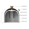 Theepot met infuser THOMAS 1,2 l, porselein/roestvrij staal, Viva Scandinavia