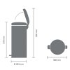 Pedaalemmer NEWICON 30 l, beige, Brabantia