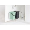 Inbouwprullenbak SORT & GO 2 x 12 l, grijs/groen, Brabantia