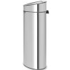 Touch prullenbak TOUCH BIN NEW 23 + 10 l, mat staal, Brabantia