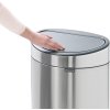 Touch prullenbak TOUCH BIN NEW 23 + 10 l, mat staal, Brabantia