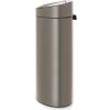 Touch prullenbak TOUCH BIN NEW 23 + 10 l, platina, Brabantia