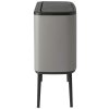 Touch prullenbak BO TOUCH BIN 3 x 11 l, mineraalgrijs, Brabantia
