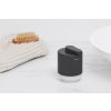 Zeepdispenser MINDSET 200 ml, mineraalgrijs, staal en glas, Brabantia