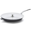 Universele pannendeksel 30-32 cm, roestvrij staal, de Buyer