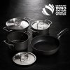 Pannenset ADAMANT, 3-delig, zwart, aluminium, Fissler