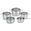 Pannenset PURE, 5-delig, zilver, roestvrij staal, Fissler