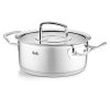 Lage braadpan ORIGINAL PROFI 24 cm, zilver, roestvrij staal, Fissler