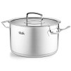 Pan ORIGINAL PROFI 24 cm, zilver, roestvrij staal, Fissler