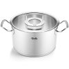 Pan ORIGINAL PROFI 24 cm, zilver, roestvrij staal, Fissler