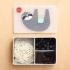 Kinderlunchtrommel SLOTH 20 cm, grijs, 3 Sprouts
