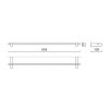 Handdoekenrek CARVO 66 cm, wit, roestvrij staal, Zack