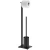 Toiletbutler CARVO 72 cm, zwart, roestvrij staal, Zack