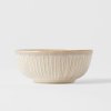 Eetkom RIDGED ALABASTER 160 ml, crème, keramiek, MIJ