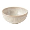 Eetkom RIDGED ALABASTER 160 ml, crème, keramiek, MIJ