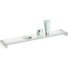 Badkamerplank CARVO 66 cm, wit, roestvrij staal/glas, Zack