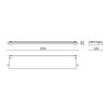 Badkamerplank CARVO 66 cm, wit, roestvrij staal/glas, Zack