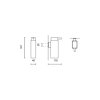 Zeepdispenser LINEA 190 ml, wandmontage, zwart, roestvrij staal, Zack