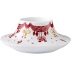 Stompkaarshouder GUIRLANDE 12 cm, rood, porselein, Bjørn Wiinblad