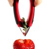 Aardbei-ontkroner GOOD GRIPS 9 cm, rood, kunststof, OXO