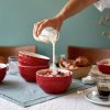 Eetkom 700 ml, rood, keramiek, Staub