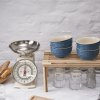 Eetkom (set) 700 ml, 4-delig, turkoois, keramiek, Staub