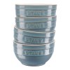 Eetkom (set) 700 ml, 4-delig, turkoois, keramiek, Staub