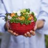 Eetkom 700 ml, set van 4, rood, keramiek, Staub