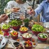 Eetkom 700 ml, set van 4, rood, keramiek, Staub