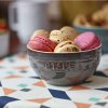 Eetkom 400 ml, set van 4, grijs, keramiek, Staub