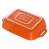 Ovenschaal 14 x 11 cm, oranje, keramiek, Staub