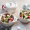 Cocotte (set) 10 cm, 4-delig, ivoor, keramiek, Staub