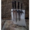 Keukenmessen (set) PREMIER PLUS met houder, 4-delig, wit, roestvrij staal, F.DICK