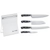 Keukenmessen (set) PREMIER PLUS met houder, 4-delig, wit, roestvrij staal, F.DICK