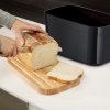 Broodtrommel met snijplank BAMBOO 81103 35 x 22 cm, zwart, kunststof, Joseph Joseph