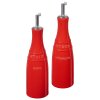 Olie- en azijnflesje 250 ml, 2-delig stuks, rood, keramiek, Staub