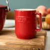 Melkkannetje 250 ml, rood, keramiek, Staub