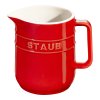 Melkkannetje 250 ml, rood, keramiek, Staub