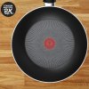 Wok FORCE C2921953 28 cm, zwart, aluminium, Tefal
