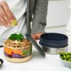 Lunchtrommel 750 ml, grijs, glas, Black+Blum
