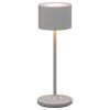 Draagbare tafellamp FAROL MINI 19,5 cm, LED, wit, satelietgrijs, Blomus