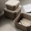 Opbergbak REDO 32,5 x 15 cm, set van 2 stuks, bruin, papier, Blomus