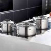 Pannenset ORIGINAL PROFI + universele koekenpan CERATAL COMFORT, 6-delig, Fissler