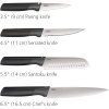 Snijplank (set) FOLIO PLUS 60216 30 x 20 cm, 4 stuks + 4 keukenmessen, kunststof, Joseph Joseph