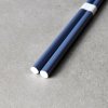 Eetstokjes 22,5 cm, marineblauw blauw / wit, bamboe, MIJ
