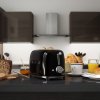 Broodrooster TSF01BLEU, 2 sleuven, zwart, Smeg