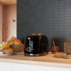 Broodrooster TSF01BLEU, 2 sleuven, zwart, Smeg